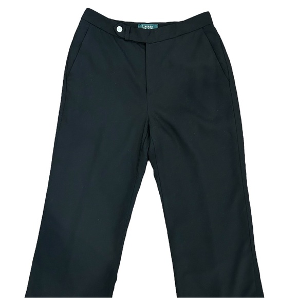 LAUREN RALPH LAUREN LRL 100% Wool Black Trouser Straight Leg Dress Pants Size 8P - Picture 3 of 11